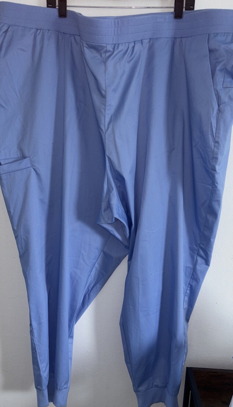 Amazon Essentials Blue Jogger 5 Pockets Scrubs Size 6X NEW